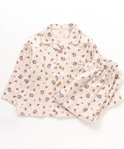 apres les cours（アプレレクール）の「ダブルガーゼ パジャマ（ルームウェア/パジャマ・キッズ・アイボリー/ローズ/その他3/ミント/イエロー・80/90/100/110/120/130）」の5枚目の写真