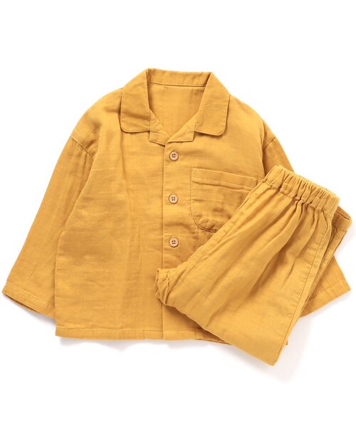 apres les cours（アプレレクール）の「ダブルガーゼ パジャマ（ルームウェア/パジャマ・キッズ・アイボリー/ローズ/その他3/ミント/イエロー・80/90/100/110/120/130）」の4枚目の写真