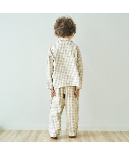 apres les cours（アプレレクール）の「ダブルガーゼ パジャマ（ルームウェア/パジャマ・キッズ・アイボリー/ローズ/その他3/ミント/イエロー・80/90/100/110/120/130）」の7枚目の写真