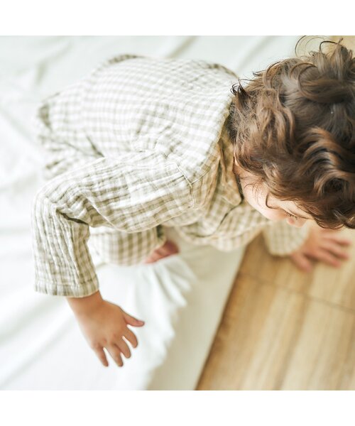 apres les cours（アプレレクール）の「ダブルガーゼ パジャマ（ルームウェア/パジャマ・キッズ・アイボリー/ローズ/その他3/ミント/イエロー・80/90/100/110/120/130）」の9枚目の写真