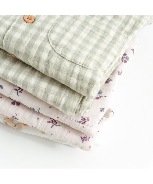 apres les cours（アプレレクール）の「ダブルガーゼ パジャマ（ルームウェア/パジャマ・キッズ・アイボリー/ローズ/その他3/ミント/イエロー・80/90/100/110/120/130）」の12枚目の写真