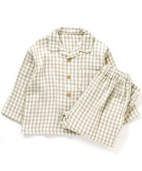 apres les cours（アプレレクール）の「ダブルガーゼ パジャマ（ルームウェア/パジャマ・キッズ・アイボリー/ローズ/その他3/ミント/イエロー・80/90/100/110/120/130）」の13枚目の写真