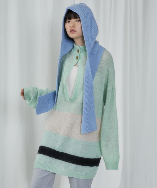 Firsthand（ファーストハンド）の「Firsthand/ファーストハンド Premier Eco Balaclava Muffler / バラクラバ / マフラー（マフラー・レディース・ブラック/レッド/サックスブルー/ナチュラル・ONE SIZE）」の6枚目の写真