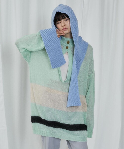 Firsthand（ファーストハンド）の「Firsthand/ファーストハンド Premier Eco Balaclava Muffler / バラクラバ / マフラー（マフラー・レディース・ブラック/レッド/サックスブルー/ナチュラル・ONE SIZE）」の11枚目の写真