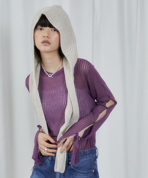 Firsthand（ファーストハンド）の「Firsthand/ファーストハンド Premier Eco Balaclava Muffler / バラクラバ / マフラー（マフラー・レディース・ブラック/レッド/サックスブルー/ナチュラル・ONE SIZE）」の18枚目の写真