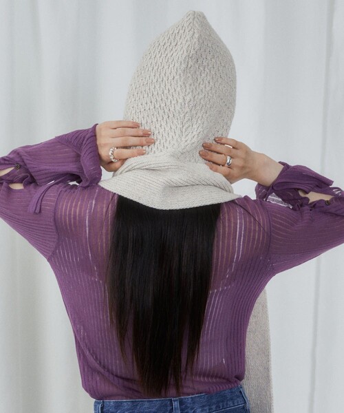 Firsthand（ファーストハンド）の「Firsthand/ファーストハンド Premier Eco Balaclava Muffler / バラクラバ / マフラー（マフラー・レディース・ブラック/レッド/サックスブルー/ナチュラル・ONE SIZE）」の8枚目の写真