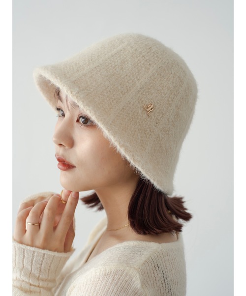 JUMELLE（ジュメロ）の「シャギーバケットハット（ハット・レディース・ブラック/アイボリー・FREE）」の4枚目の写真