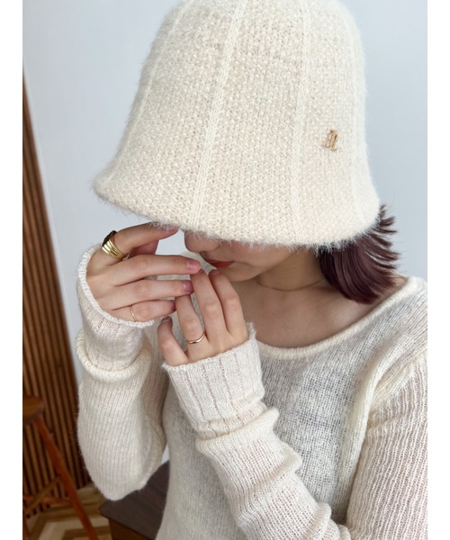 JUMELLE（ジュメロ）の「シャギーバケットハット（ハット・レディース・ブラック/アイボリー・FREE）」の14枚目の写真