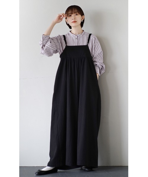 e-zakkamania stores（イーザッカマニアストアーズ）の「ランダムストライプ ブザムシャツ（シャツ/ブラウス・レディース・パープル/モカ・M）」の12枚目の写真