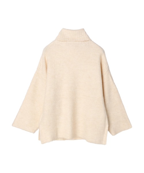 DURAS（デュラス）の「モヘア風オフタートルチュニック（ニット/セーター・レディース・アイボリー/ブラック/パープル・FREE）」の8枚目の写真