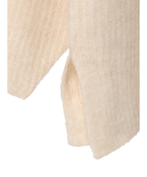 DURAS（デュラス）の「モヘア風オフタートルチュニック（ニット/セーター・レディース・アイボリー/ブラック/パープル・FREE）」の12枚目の写真