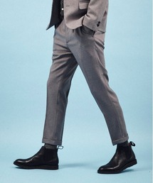 MR.OLIVE | MR.OLIVE/ミスターオリーブ RETORO POLYESTER TWILL / ONE PLEATS STA-PREST TAPERED PANTS スリムテーパード スラックス(スラックス)