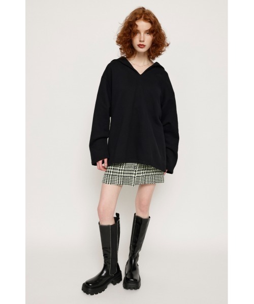 SLY(スライ)の「SW HOODIE TUNIC スウェット フ―ディー チュニック パーカー トレーナー(スウェット・レディース・ブラック/アイボリー/パープル・FREE)」の10枚目の写真