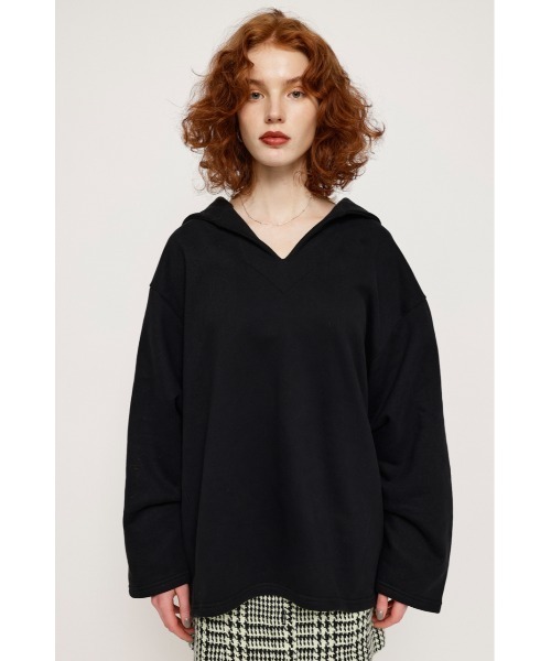 SLY(スライ)の「SW HOODIE TUNIC スウェット フ―ディー チュニック パーカー トレーナー(スウェット・レディース・ブラック/アイボリー/パープル・FREE)」の11枚目の写真