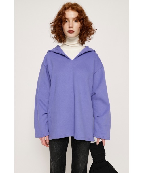 SLY(スライ)の「SW HOODIE TUNIC スウェット フ―ディー チュニック パーカー トレーナー(スウェット・レディース・ブラック/アイボリー/パープル・FREE)」の16枚目の写真