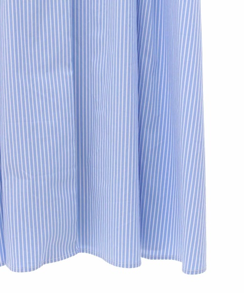 31 Sons de mode（トランテアン　ソン　ドゥ　モード）の「リブ切替ストライプシャツワンピース（シャツワンピース・レディース・サックスブルー/ラベンダー・36/38）」の7枚目の写真