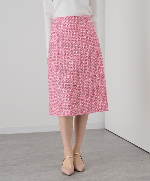 ANAYI（アナイ）の「【セットアップ対応商品】トーンミックスツイード スカート（スカート・レディース・ネイビー/レッド・38/36/34）」の6枚目の写真