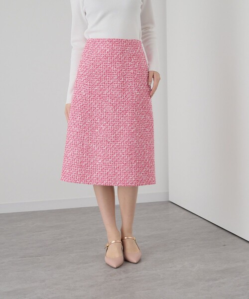 ANAYI（アナイ）の「【セットアップ対応商品】トーンミックスツイード スカート（スカート・レディース・ネイビー/レッド・38/36/34）」の7枚目の写真