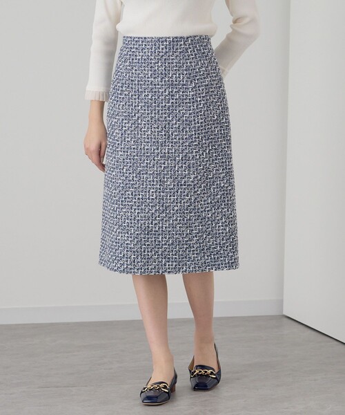 ANAYI（アナイ）の「【セットアップ対応商品】トーンミックスツイード スカート（スカート・レディース・ネイビー/レッド・38/36/34）」の10枚目の写真