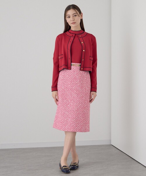 ANAYI（アナイ）の「【セットアップ対応商品】トーンミックスツイード スカート（スカート・レディース・ネイビー/レッド・38/36/34）」の14枚目の写真