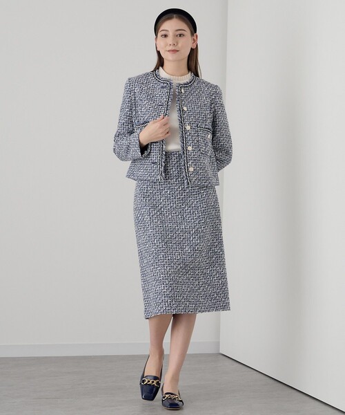 ANAYI（アナイ）の「【セットアップ対応商品】トーンミックスツイード スカート（スカート・レディース・ネイビー/レッド・38/36/34）」の16枚目の写真