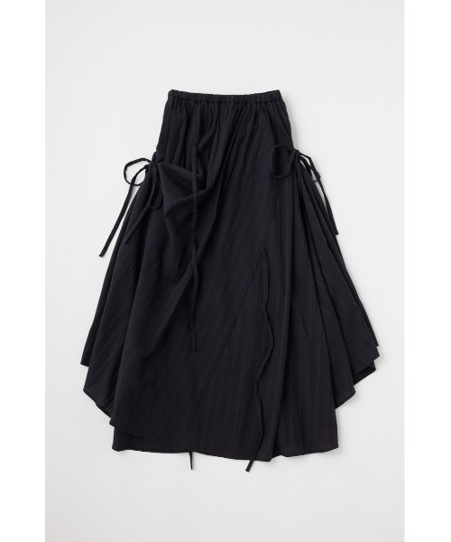 M_（エムアンダーバー）の「【M_】COTTON スカート（スカート・レディース・ブラック/オフホワイト・1/2）」の4枚目の写真