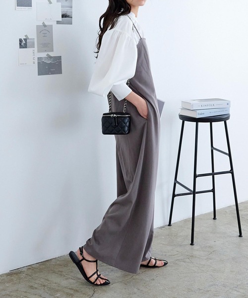 KOBE LETTUCE（コウベレタス）の「イージーケアボリュームスリーブバンドカラーブラウス（シャツ/ブラウス・レディース・レモンイエロー/ブラック/オフホワイト・FREE）」の6枚目の写真