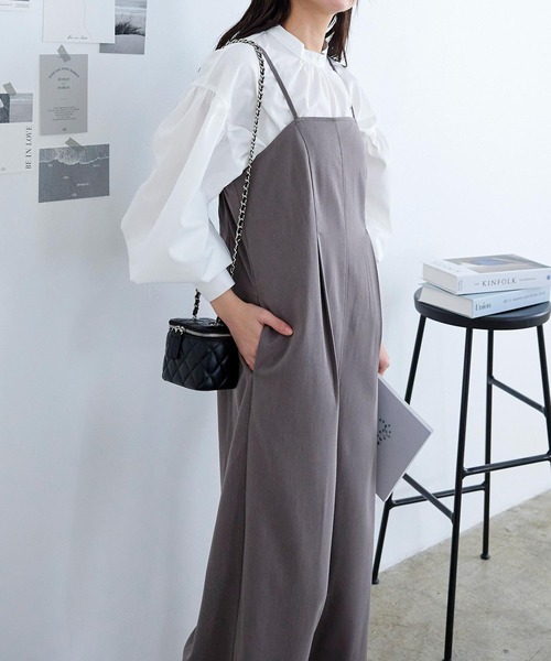 KOBE LETTUCE（コウベレタス）の「イージーケアボリュームスリーブバンドカラーブラウス（シャツ/ブラウス・レディース・レモンイエロー/ブラック/オフホワイト・FREE）」の7枚目の写真