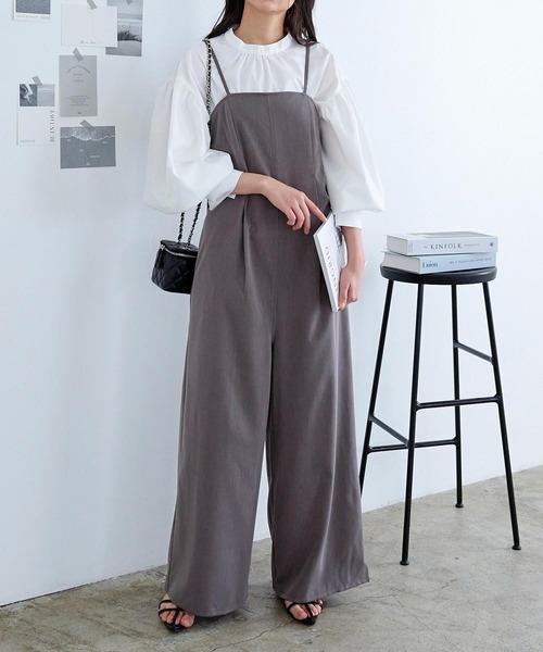 KOBE LETTUCE（コウベレタス）の「イージーケアボリュームスリーブバンドカラーブラウス（シャツ/ブラウス・レディース・レモンイエロー/ブラック/オフホワイト・FREE）」の8枚目の写真