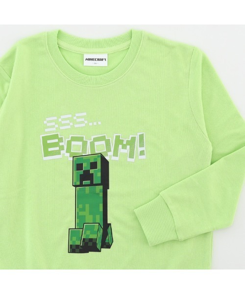 RUGGEDWORKS（ラゲッドワークス）の「【完売】《Minecraft》マインクラフト キッズ トレーナー（スウェット・キッズ・チャコールグレー/ライトグリーン・110/120/130/140）」の4枚目の写真