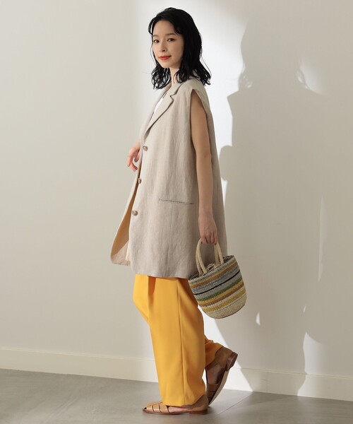 Demi-Luxe BEAMS(デミルクス ビームス)の「Demi-Luxe BEAMS / ドビークロス タックパンツ(その他パンツ・レディース・ネイビー/マスタード・36/38)」の17枚目の写真