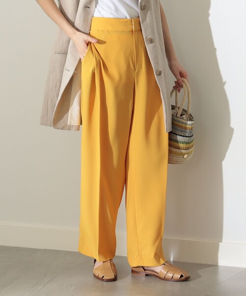 Demi-Luxe BEAMS(デミルクス ビームス)の「Demi-Luxe BEAMS / ドビークロス タックパンツ(その他パンツ・レディース・ネイビー/マスタード・36/38)」の11枚目の写真