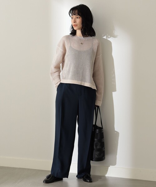 Demi-Luxe BEAMS(デミルクス ビームス)の「Demi-Luxe BEAMS / ドビークロス タックパンツ(その他パンツ・レディース・ネイビー/マスタード・36/38)」の15枚目の写真