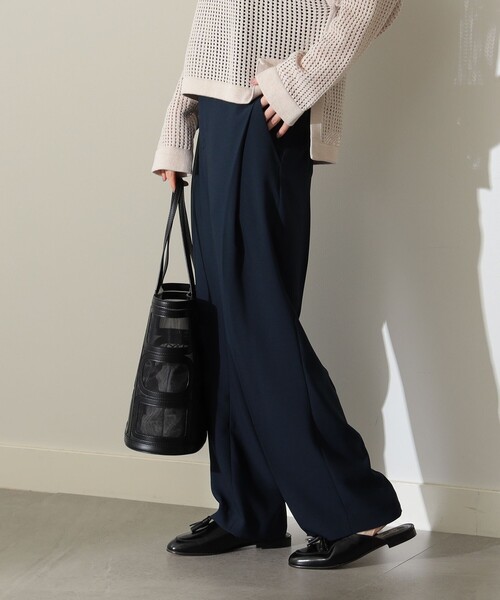 Demi-Luxe BEAMS(デミルクス ビームス)の「Demi-Luxe BEAMS / ドビークロス タックパンツ(その他パンツ・レディース・ネイビー/マスタード・36/38)」の13枚目の写真