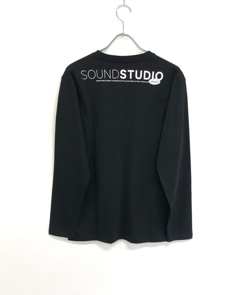 TRAP/U (トラップユー)の「ワンポイント&バックメッセージプリント / クルーネック ロングT(Tシャツ/カットソー・メンズ・ホワイト/ブラック/ライトグリーン・L/M)」の8枚目の写真