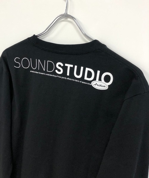 TRAP/U (トラップユー)の「ワンポイント&バックメッセージプリント / クルーネック ロングT(Tシャツ/カットソー・メンズ・ホワイト/ブラック/ライトグリーン・L/M)」の9枚目の写真