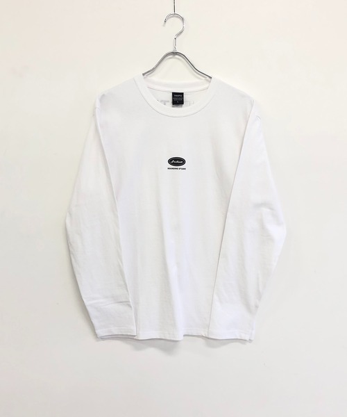 TRAP/U (トラップユー)の「ワンポイント&バックメッセージプリント / クルーネック ロングT(Tシャツ/カットソー・メンズ・ホワイト/ブラック/ライトグリーン・L/M)」の11枚目の写真