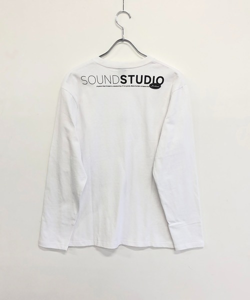 TRAP/U (トラップユー)の「ワンポイント&バックメッセージプリント / クルーネック ロングT(Tシャツ/カットソー・メンズ・ホワイト/ブラック/ライトグリーン・L/M)」の12枚目の写真