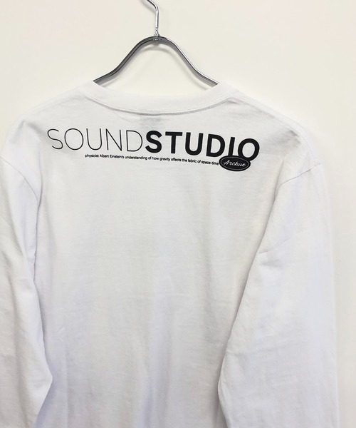 TRAP/U (トラップユー)の「ワンポイント&バックメッセージプリント / クルーネック ロングT(Tシャツ/カットソー・メンズ・ホワイト/ブラック/ライトグリーン・L/M)」の13枚目の写真