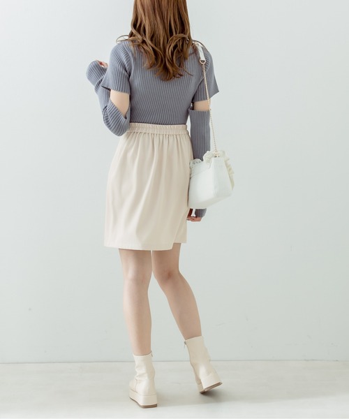 OLIVE des OLIVE（オリーブデオリーブ）の「マルチwayチュール×ミニスカート（スカート・レディース・オフホワイト/ブラック・FREE）」の17枚目の写真