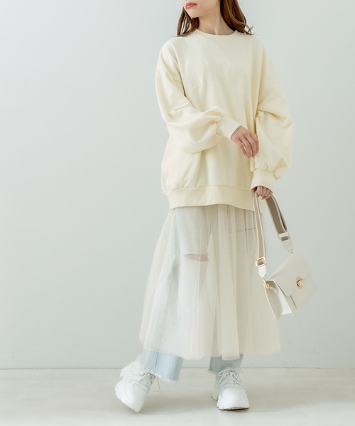 OLIVE des OLIVE（オリーブデオリーブ）の「マルチwayチュール×ミニスカート（スカート・レディース・オフホワイト/ブラック・FREE）」の21枚目の写真