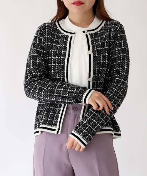 TRUDEA(トルディア)の「ツイードニットカーディガン(カーディガン/ボレロ)」 - WEAR