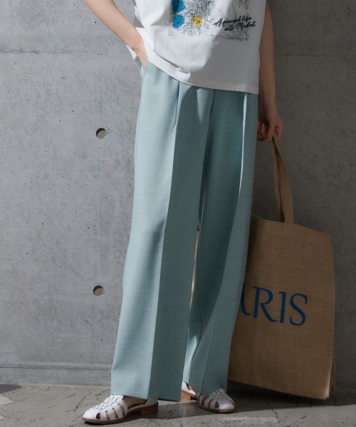 miclat（ミクラ）の「大きいサイズ　麻調合繊カラーパンツ　miclat（その他パンツ・レディース・マスタード/ブラック/ミント/レッド/グリーン・L/LL/3L/4L/5L）」の4枚目の写真