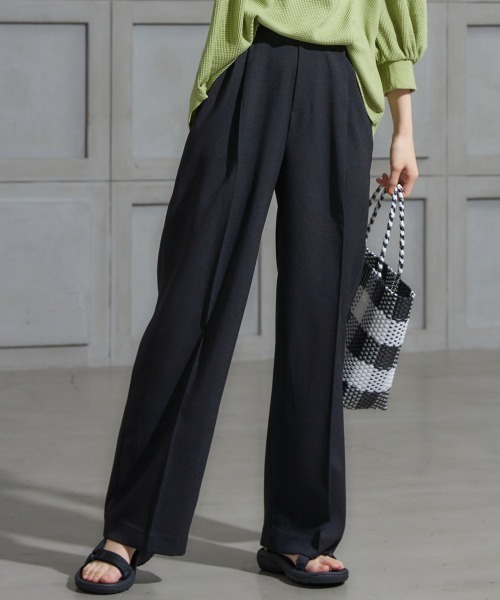 miclat（ミクラ）の「大きいサイズ　麻調合繊カラーパンツ　miclat（その他パンツ・レディース・マスタード/ブラック/ミント/レッド/グリーン・L/LL/3L/4L/5L）」の3枚目の写真