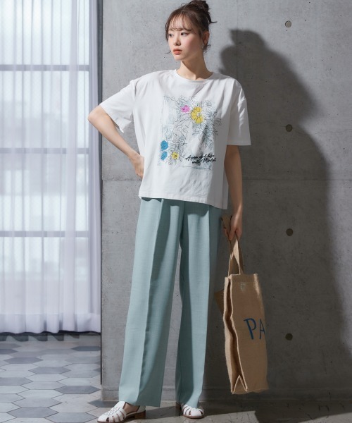 miclat（ミクラ）の「大きいサイズ　麻調合繊カラーパンツ　miclat（その他パンツ・レディース・マスタード/ブラック/ミント/レッド/グリーン・L/LL/3L/4L/5L）」の22枚目の写真