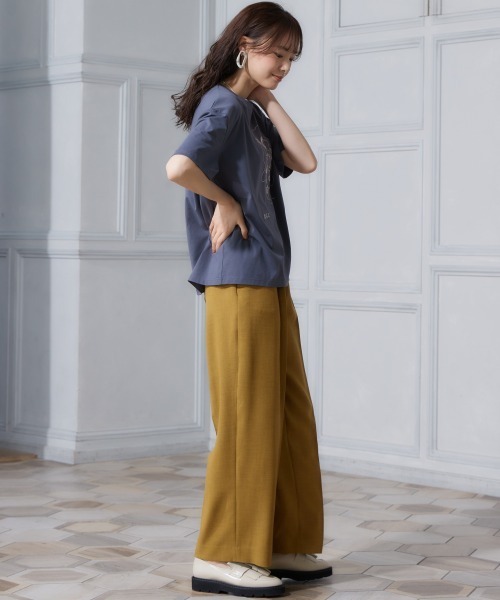 miclat（ミクラ）の「大きいサイズ　麻調合繊カラーパンツ　miclat（その他パンツ・レディース・マスタード/ブラック/ミント/レッド/グリーン・L/LL/3L/4L/5L）」の15枚目の写真