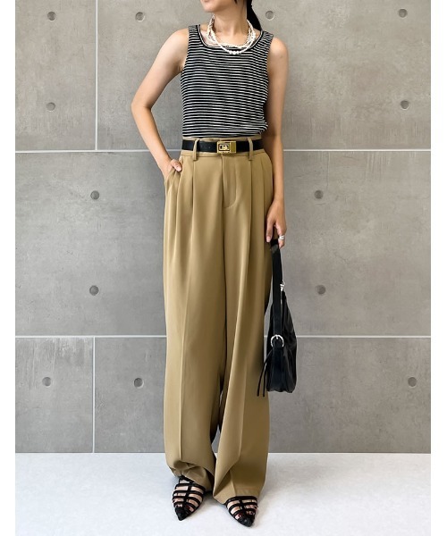 Re:EDIT（リエディ）の「スクエアネックフライスリブボーダータンクトップ（タンクトップ・レディース・ホワイト×ブラック/ブラック×ホワイト・MEDIUM/LARGE）」の21枚目の写真