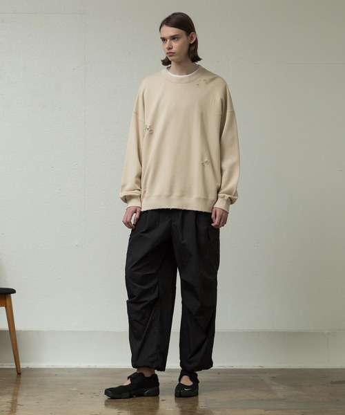 SLICK（スリック）の「ダメージスウェットプルオーバーシャツ
