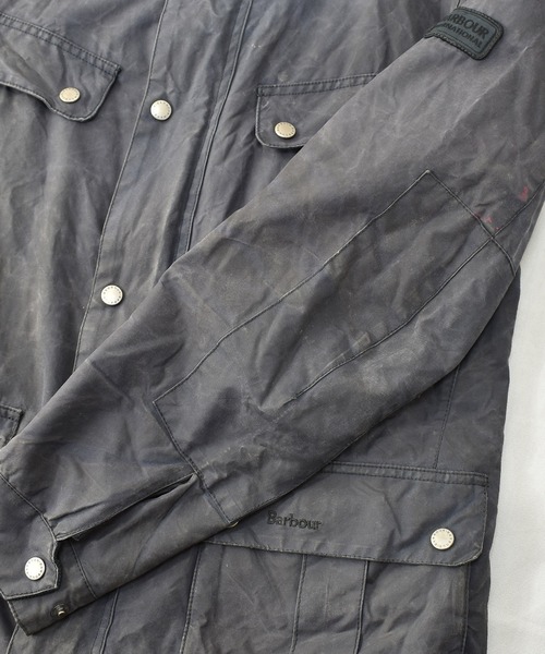Barbour（バブアー）の「【ヴィンテージ古着】Barbour/バブアー ”INTERNATIONAL” インターナショナル オイルド ライダースジャケット（ライダースジャケット・メンズ・グレー・LARGE）」の5枚目の写真