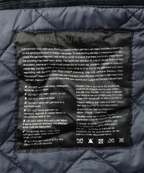 Barbour（バブアー）の「【ヴィンテージ古着】Barbour/バブアー ”INTERNATIONAL” インターナショナル オイルド ライダースジャケット（ライダースジャケット・メンズ・グレー・LARGE）」の4枚目の写真